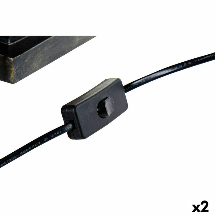 Desk lamp DKD Home Decor 32,5 x 30 x 60 cm Black Beige Golden Metal Resin 220 V 50 W (2 Units)