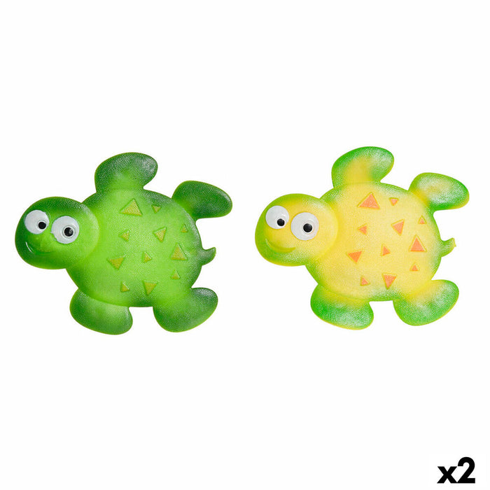 Bath rug DKD Home Decor 11,5 x 1 x 10 cm Green Yellow Children's Tortoise PVC 10 cm (2 Units)