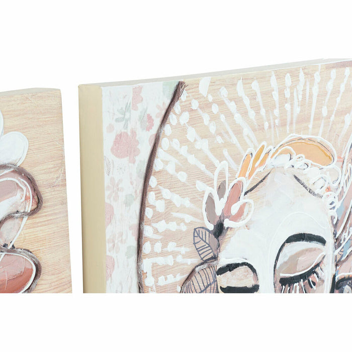 Canvas DKD Home Decor Pinewood Canvas 60 x 3,7 x 120 cm