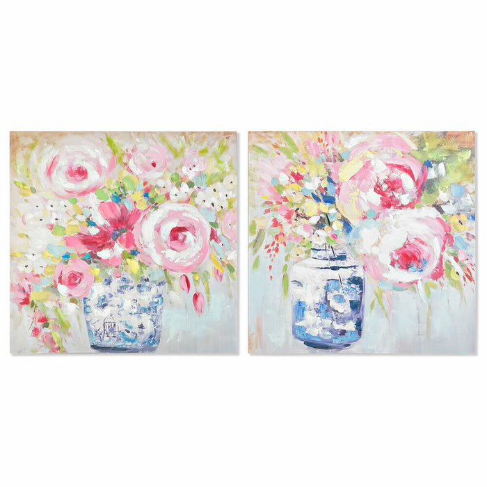 Canvas DKD Home Decor Pinewood Canvas 80 x 3 x 80 cm