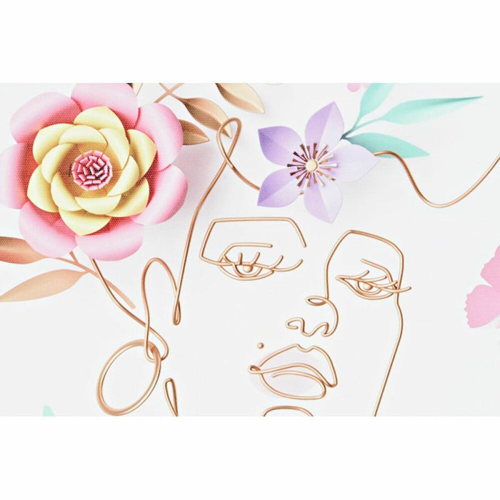 Canvas DKD Home Decor Canvas MDF Wood 40 x 1,8 x 40 cm