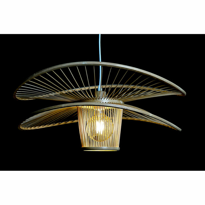 Ceiling Light DKD Home Decor Brown Bamboo 50 W 60 x 60 x 28 cm