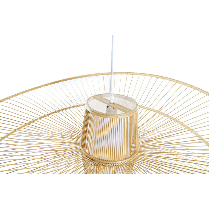Ceiling Light DKD Home Decor White Natural Bamboo 50 W 100 x 100 x 32 cm