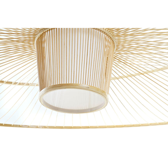 Ceiling Light DKD Home Decor White Natural Bamboo 50 W 100 x 100 x 32 cm