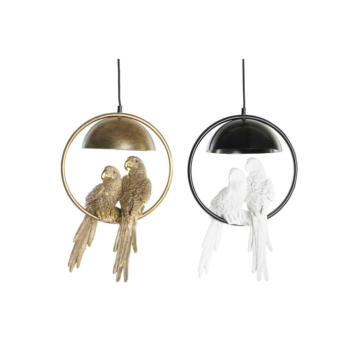 Ceiling Light DKD Home Decor Golden White 220 V 50 W (29,5 x 22 x 44,5 cm) (2 Units)