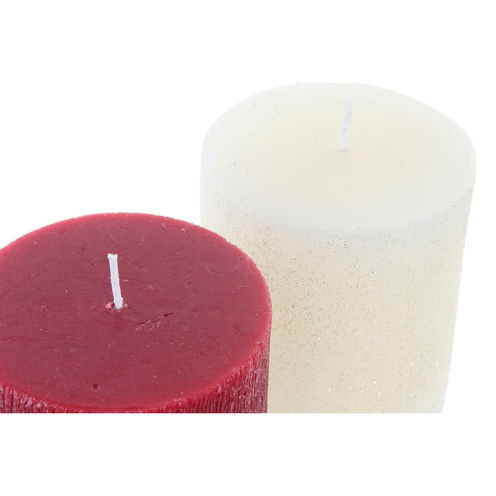 Candle DKD Home Decor Christmas (9 x 9 x 10 cm) (2 Units)