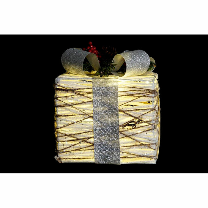 Lighting decoration DKD Home Decor White Silver LED 25 x 25 x 28 cm (3 Pieces)