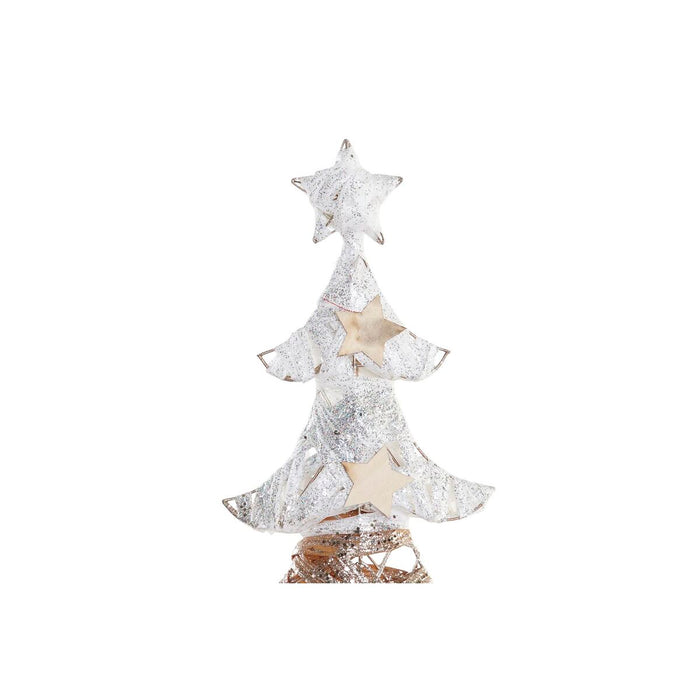 Christmas Tree DKD Home Decor Golden White Rattan (32 x 10 x 56 cm) (2 Units)