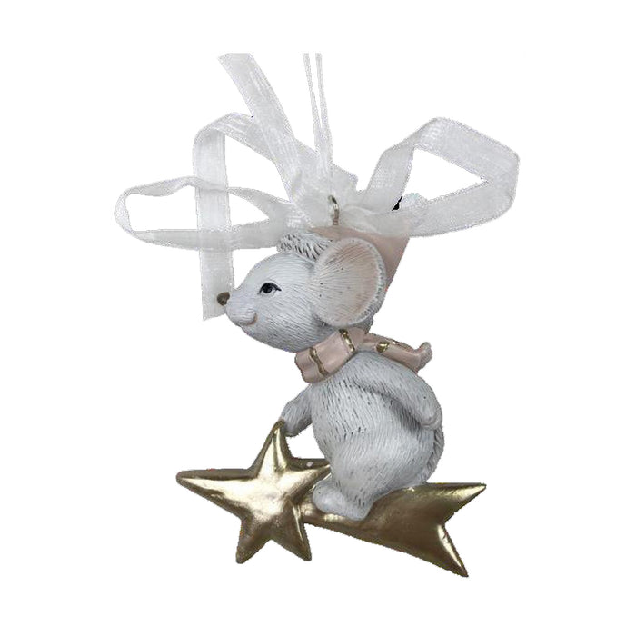 Christmas bauble DKD Home Decor Mouse Resin (7 x 4,5 x 9 cm) (6 Units)