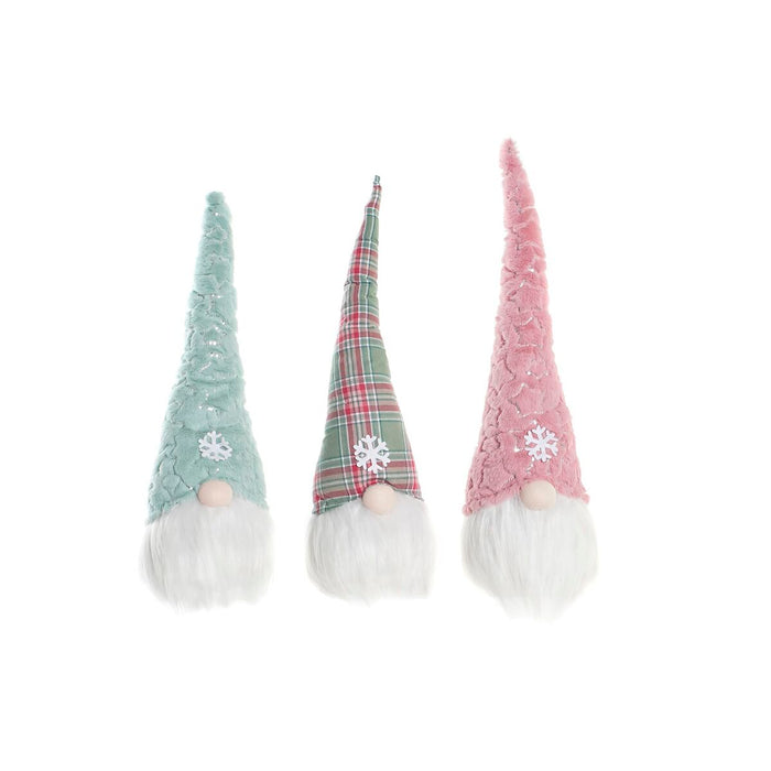 Father Christmas DKD Home Decor Red Green Pink Gnome 17 x 16 x 54 cm (3 Units)