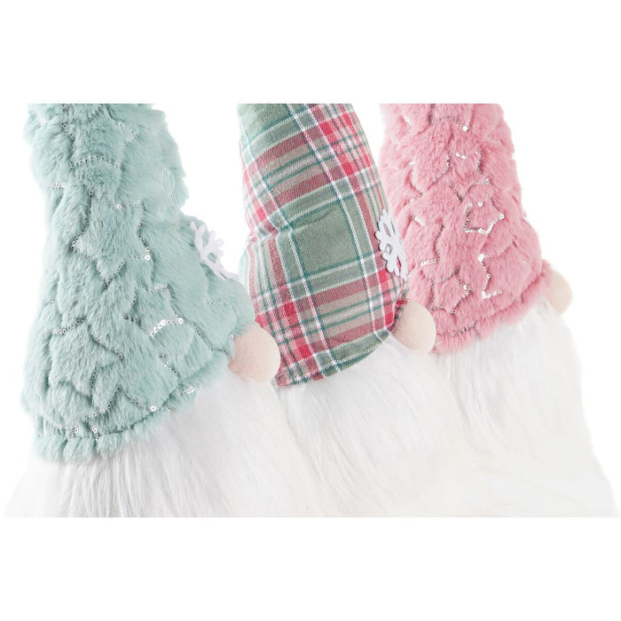 Father Christmas DKD Home Decor Red Green Pink Gnome 17 x 16 x 54 cm (3 Units)