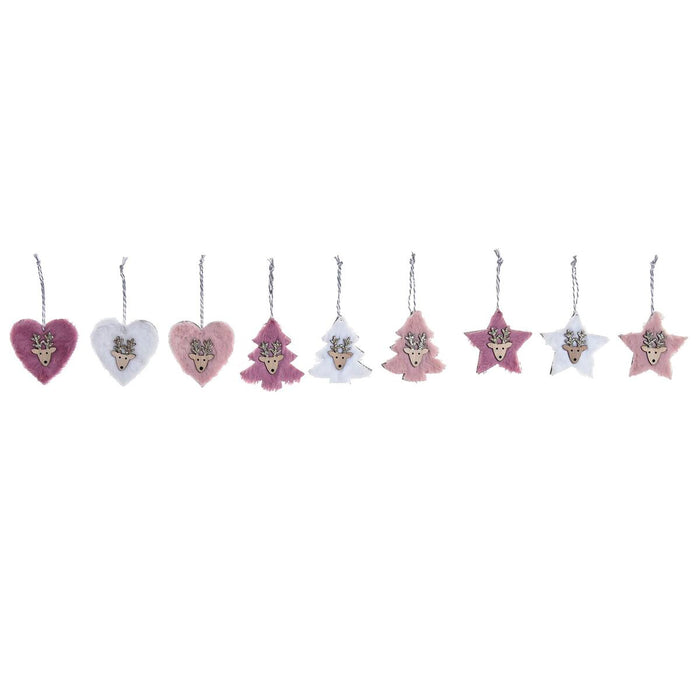Christmas Decorations Set DKD Home Decor Polyester (22 x 8 x 1 cm) (3 Units)