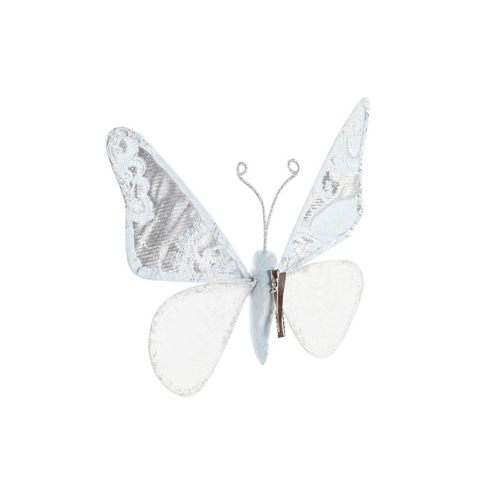 Christmas bauble DKD Home Decor Polyester Butterfly (2 Units) (23 x 3 x 19 cm)