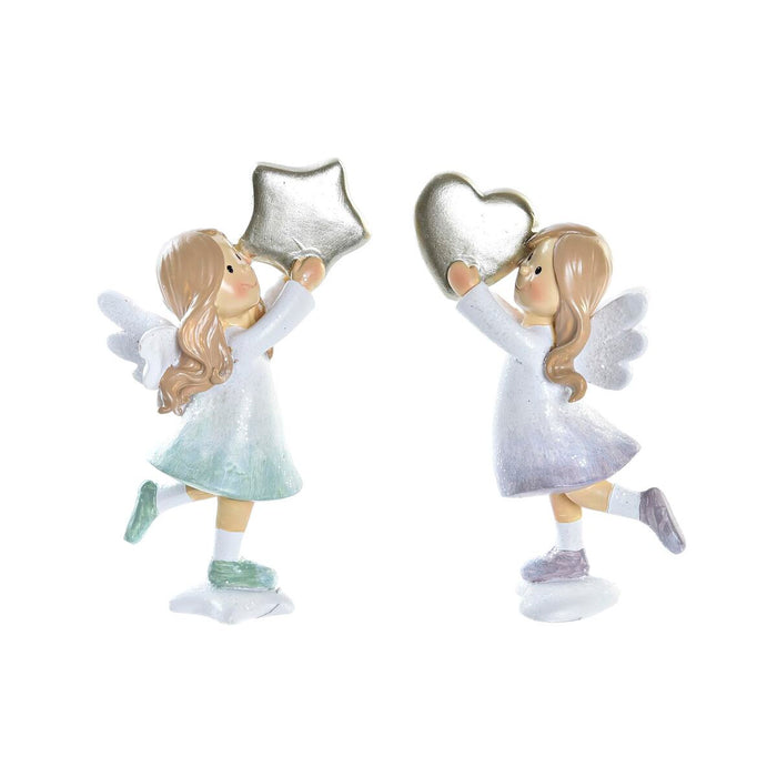 Christmas bauble DKD Home Decor Resin Angel (6 x 5,5 x 11,5 cm) (2 Units)
