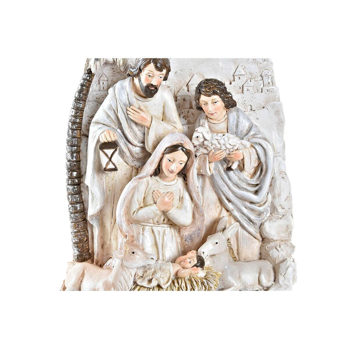 Christmas nativity set DKD Home Decor Golden Cream Resin Multicolour (18 x 9 x 25,5 cm) (2 Units)