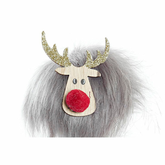 Christmas bauble DKD Home Decor Polyester Reindeer (7 x 5 x 16 cm) (2 Units)