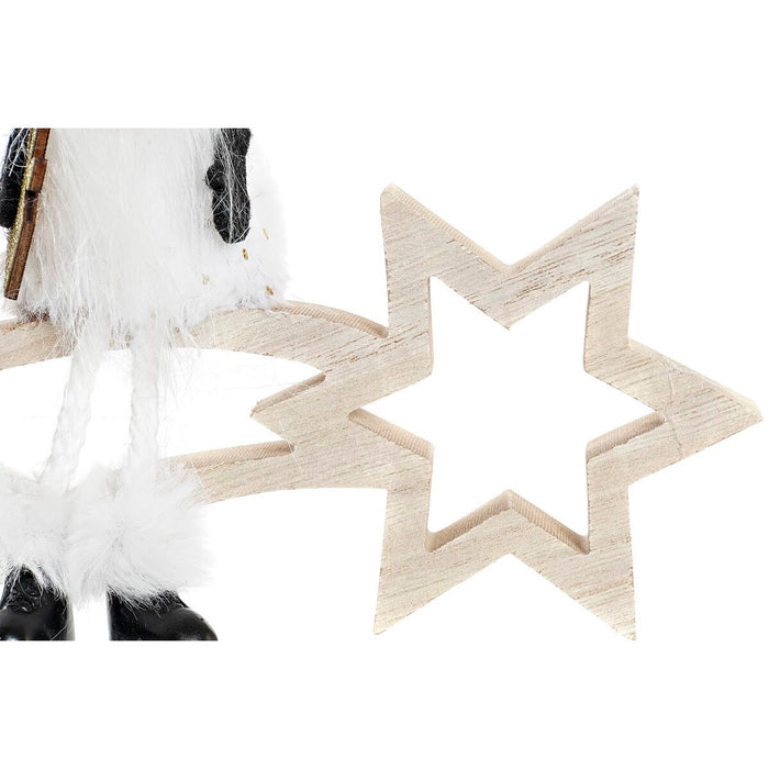 Christmas star DKD Home Decor Polyester MDF Star (2 Units) (18 x 6 x 19 cm)