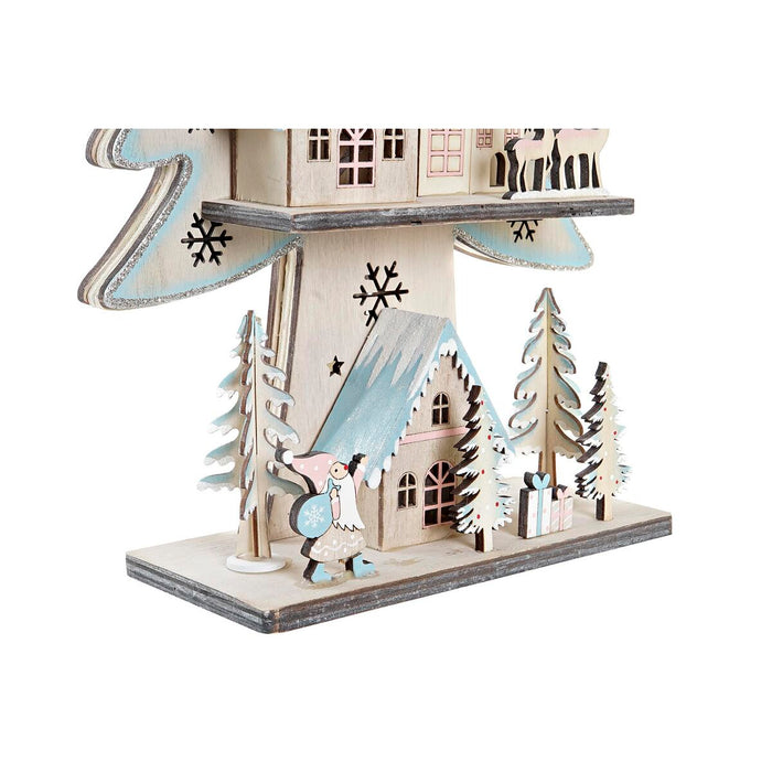 Christmas Tree DKD Home Decor Red Tree Blue Pink Wood Green (23 x 9 x 47 cm) (2 Units)