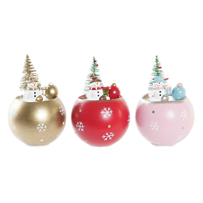 Christmas bauble DKD Home Decor MDF (8 x 8 x 11 cm) (3) (3 Units)