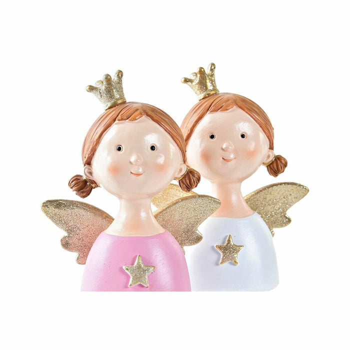 Christmas bauble DKD Home Decor Resin Angel (9 x 5 x 12 cm) (2 Units)