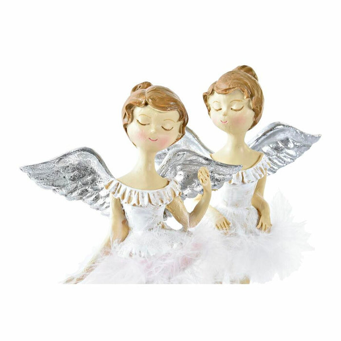 Christmas bauble DKD Home Decor Resin Angel (11 x 9 x 17 cm) (2 Units)