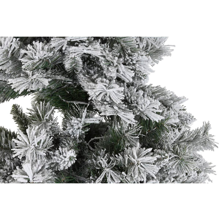 Christmas Tree DKD Home Decor White Green Metal Polyethylene Snowfall 130 x 130 x 218 cm