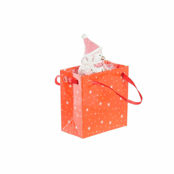 Christmas bauble DKD Home Decor Resin Snow Doll (3,5 x 2,5 x 4 cm) (4 Units)