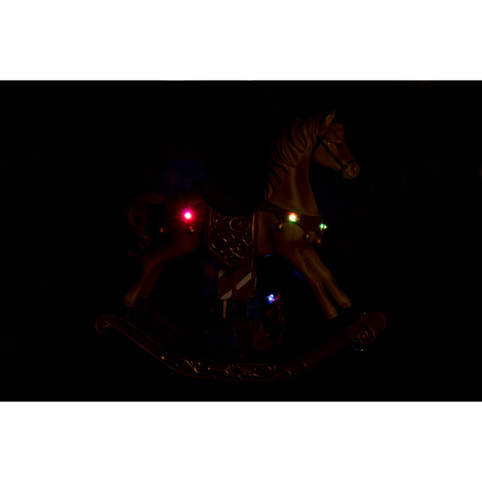 Christmas bauble DKD Home Decor Brown Red Resin Horse 34 x 10 x 32 cm (3 Units)