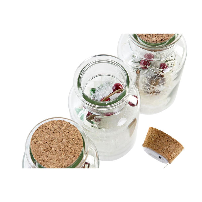 Lighting decoration DKD Home Decor Christmas Natural (6 x 6 x 14 cm) (3 Units)