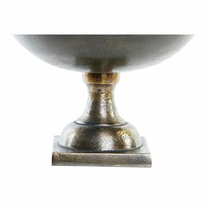 Centerpiece DKD Home Decor Golden Silver Aluminium 25 x 25 x 19 cm (2 Units)