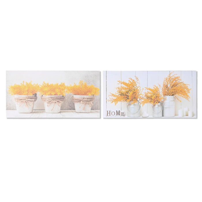 Canvas DKD Home Decor Pinewood Canvas 60 x 1,8 x 30 cm