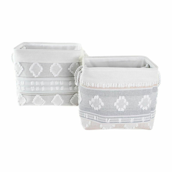 Basket set DKD Home Decor 45 x 35 x 40 cm Grey