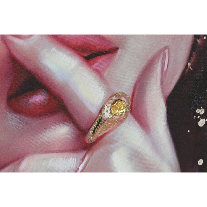 Canvas DKD Home Decor Canvas MDF Wood 100 x 3 x 100 cm