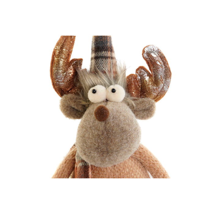 Christmas bauble DKD Home Decor Brown Reindeer 13 x 12 x 25 cm (2 Units)