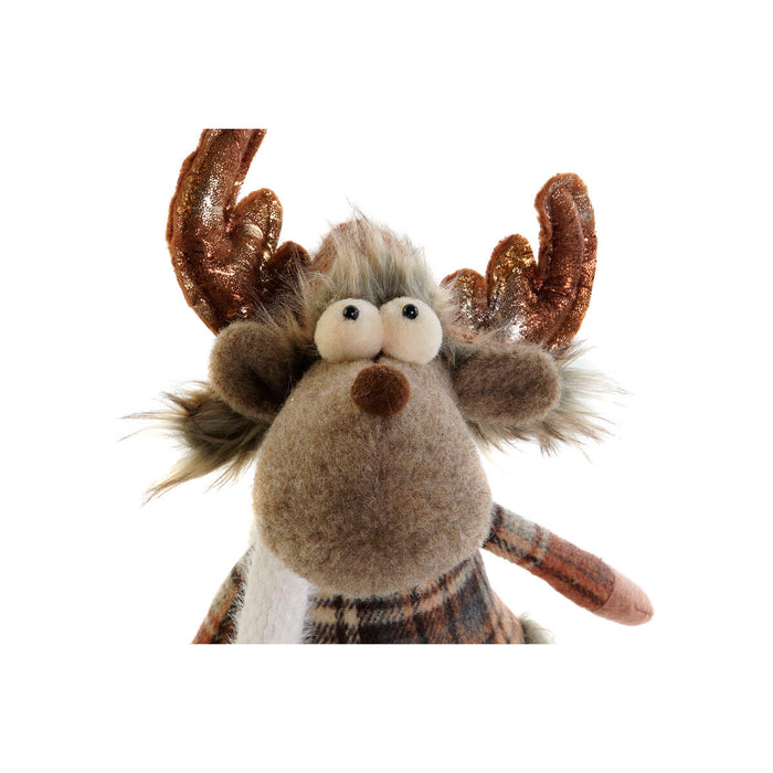 Christmas bauble DKD Home Decor Brown Reindeer 14 x 12 x 35 cm (2 Units)