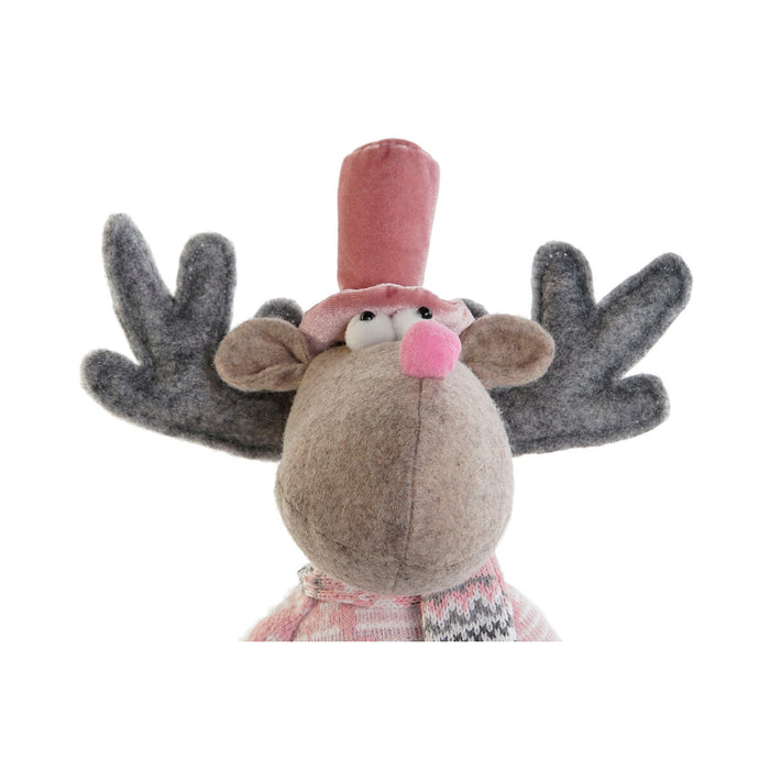 Christmas bauble DKD Home Decor Multicolour Reindeer 16,5 x 11,4 x 40,6 cm (2 Units)