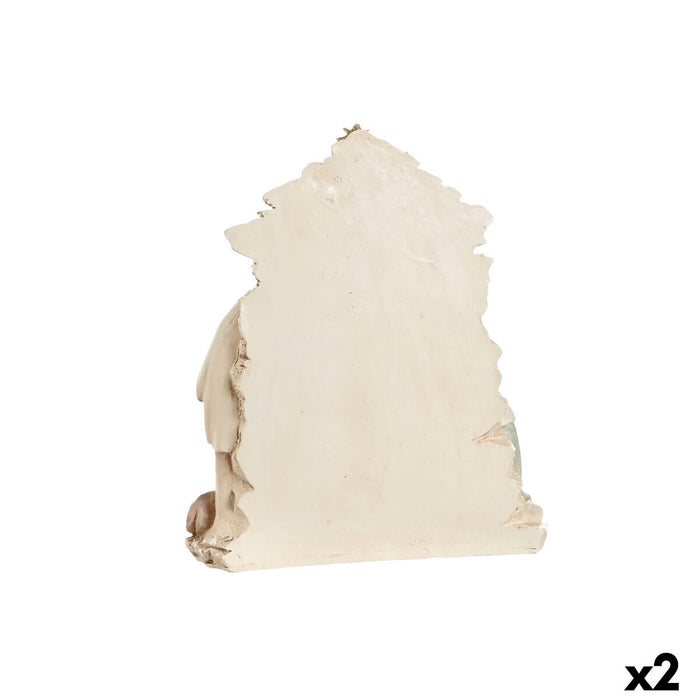 Christmas nativity set DKD Home Decor Blue White Pink Resin 24 x 8 x 27,5 cm (2 Units)