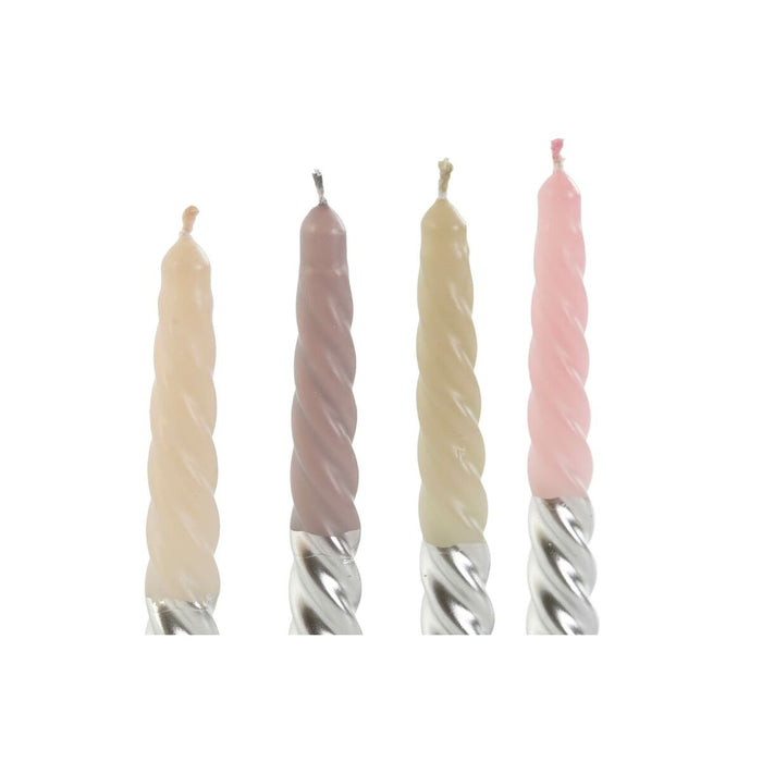 Candle Set DKD Home Decor Bicoloured 2 x 2 x 18,5 cm 4 Pieces (4 Units)