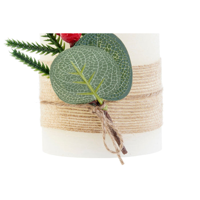 LED Candle DKD Home Decor White 7 x 7 x 12 cm (AA)