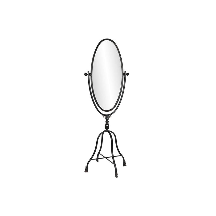 Free standing mirror DKD Home Decor Black Metal Crystal 61 x 62 x 174 cm