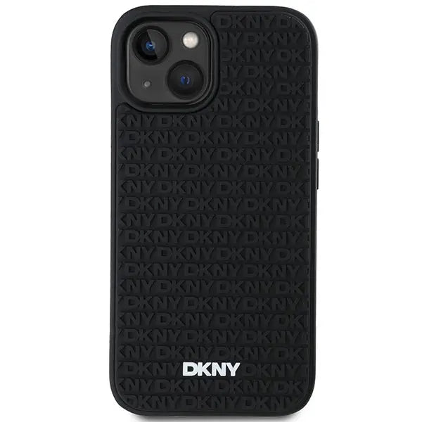 DKNY 3D Rubber Repeat Pattern case for iPhone 15/14/13 - black - Cell phone cases and covers<<<HurtelXML