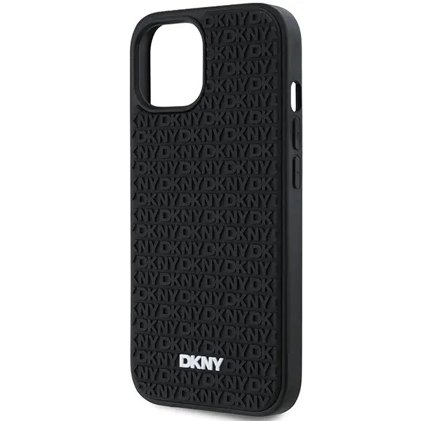 DKNY 3D Rubber Repeat Pattern case for iPhone 15 Plus - black - Cell phone cases and covers<<<HurtelXML