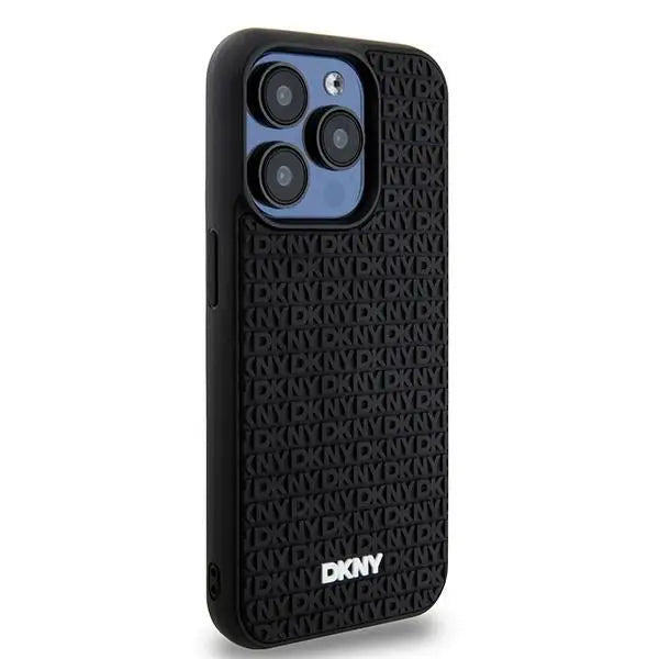 DKNY 3D Rubber Repeat Pattern case for iPhone 15 Pro - black - Cell phone cases and covers<<<HurtelXML