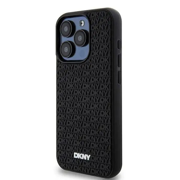 DKNY 3D Rubber Repeat Pattern case for iPhone 15 Pro - black - Cell phone cases and covers<<<HurtelXML
