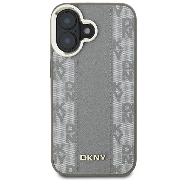 DKNY Checkered Pattern Magsafe iPhone 16 Case - Beige - Cell phone cases and covers<<<HurtelXML