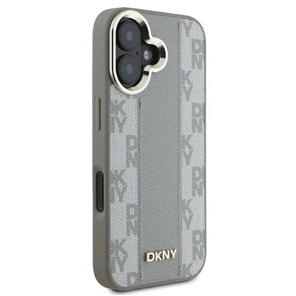 DKNY Checkered Pattern Magsafe iPhone 16 Case - Beige - Cell phone cases and covers<<<HurtelXML