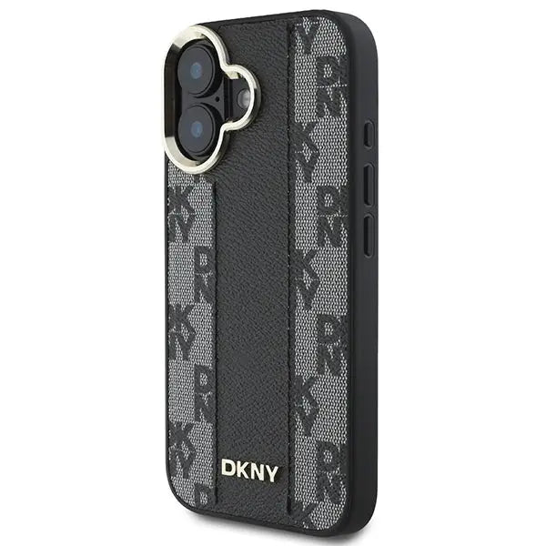 DKNY Checkered Pattern Magsafe iPhone 16 Case - Black - Cell phone cases and covers<<<HurtelXML
