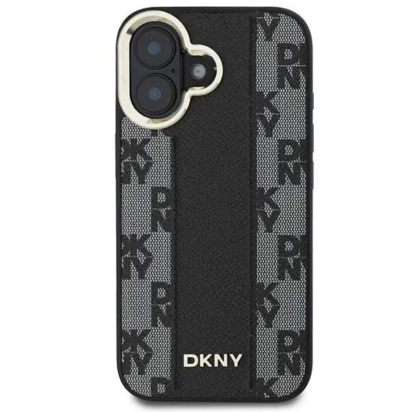DKNY Checkered Pattern Magsafe iPhone 16 Case - Black - Cell phone cases and covers<<<HurtelXML
