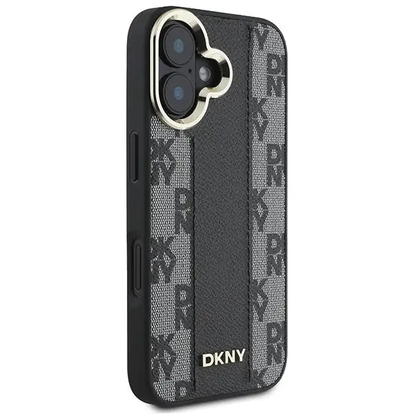 DKNY Checkered Pattern Magsafe iPhone 16 Case - Black - Cell phone cases and covers<<<HurtelXML
