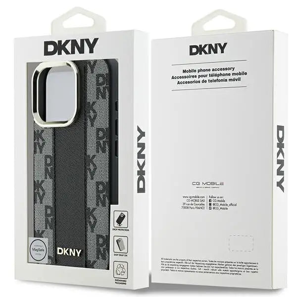 DKNY Checkered Pattern Magsafe iPhone 16 Pro Case - Black - Cell phone cases and covers<<<HurtelXML